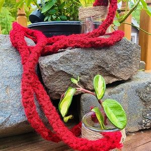 Hanging propagation jars handmade crochet